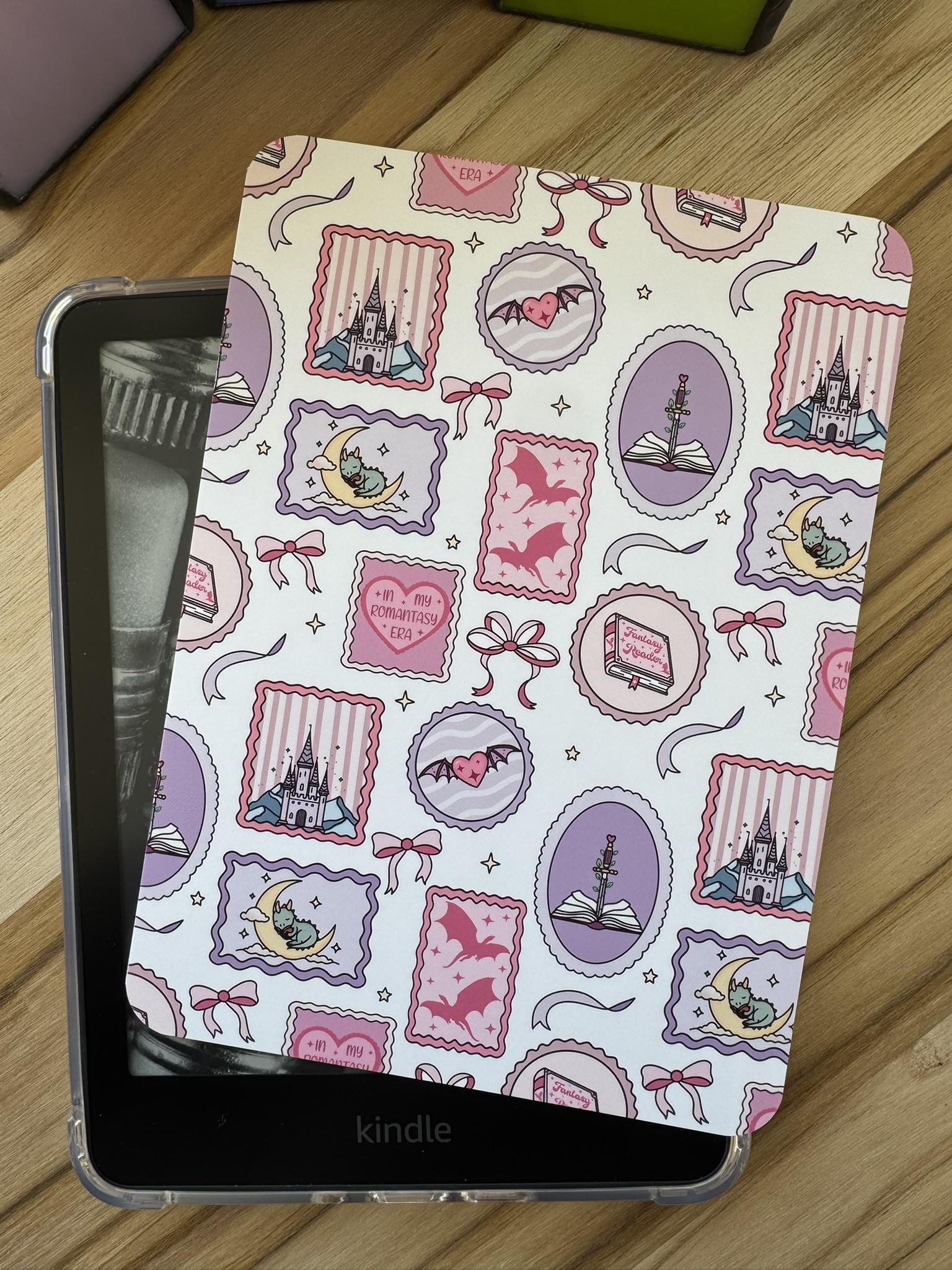 Romantasy Era stamp-pattern Kindle insert